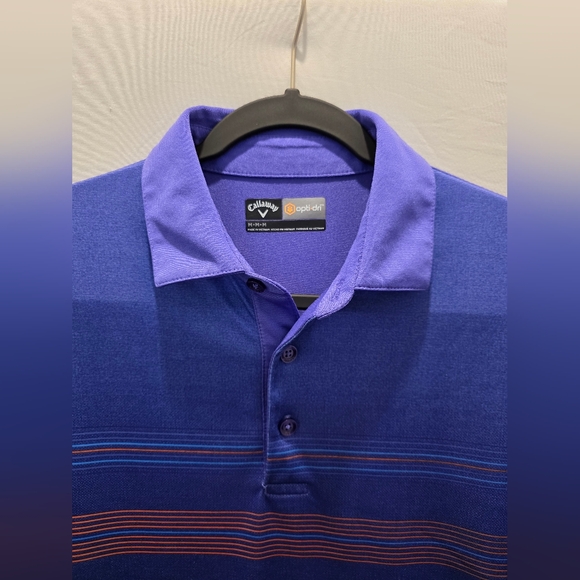 Callaway Men's Medium Opti-Dri Preppy Resort Activewear Golf Polo Shirt - Picture 2 of 6